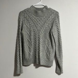 Women’s Abercrombie cable knit mockneck sweater